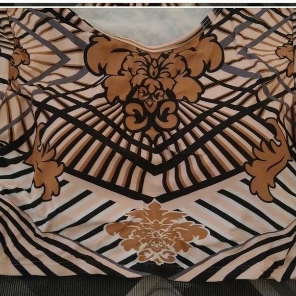 1 BRAND NEW Totem African Print Long Sleeve Tanga Swimsuit - Picture 8 of 8